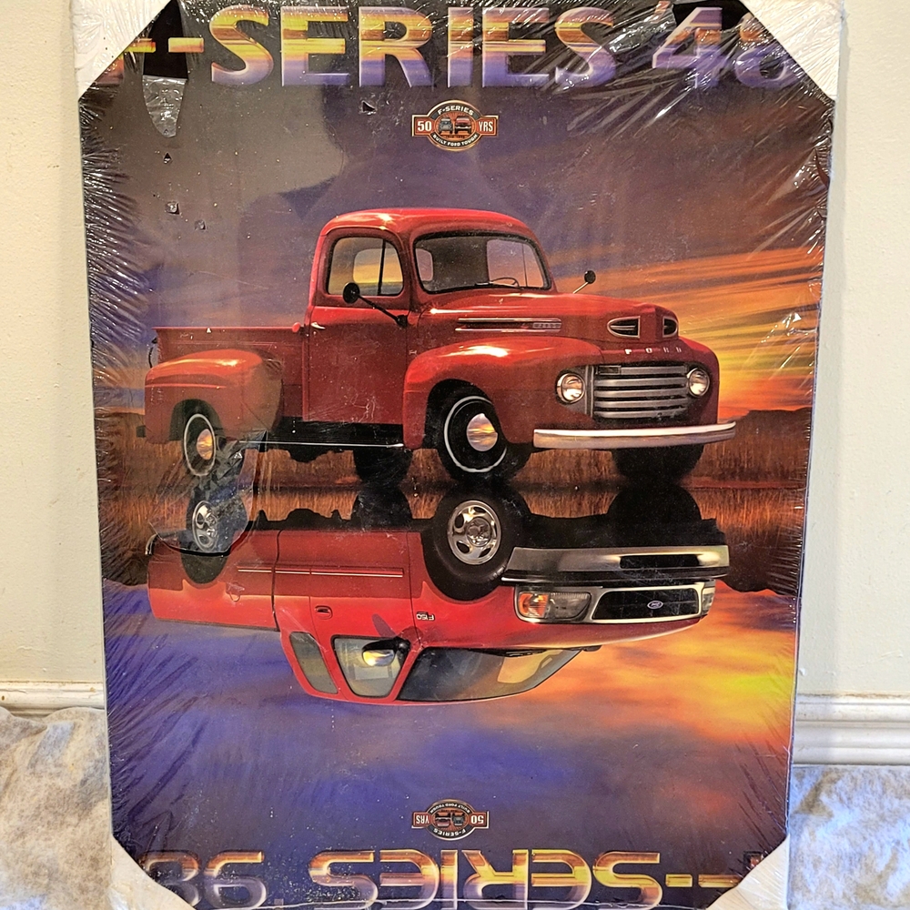 NOS Authentic Ford Dealership 50th Anniversary F-Series Plaque 1948–1998 Pickup